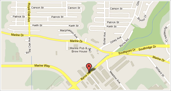 Map of 5791 Byrne Road, Burnaby, BC